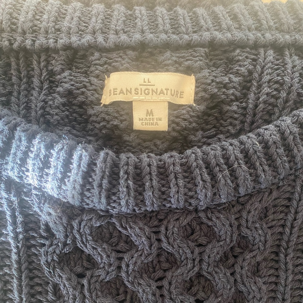 L.L. Bean Signature Cotton Fisherman Tunic Sweater